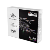 ENTAC ENTAC Karácsonyi beltéri füzér 20 LED, színes, 2m (3x AA) (ECL-20MC)