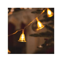 FAMILY CHRISTMAS FAMILY CHRISTMAS 58216 LED fényfüzér - csengettyű - 2,3 m - 20 LED - melegfehér - 3 x AA