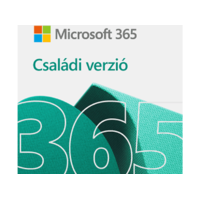 MICROSOFT Microsoft 365 Családi verzió (6 felhasználó, 1 év) (Elektronikusan letölthető szoftver - ESD) (Multiplatform)