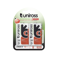 UNIROSS UNIROSS hybrio 2xD tölthető akkumulátor 3000mAh, 2db/csomag(UH2D3000)