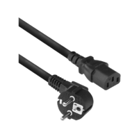 ACT ACT hálózati kábel, C13 csatlakozó, max 230V 6A, 2 méter, fekete (AC3305)