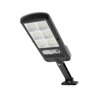 ENTAC ENTAC napelemes kültéri oldalfali LED lámpa, mozgásérzékelővel, 500lm, 18650 akkuval, fekete (ESLP-SMD)
