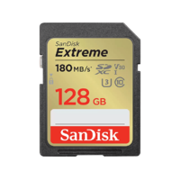 SANDISK SANDISK Extreme SDXC memóriakártya, 128 GB, 180/90 MB/s, UHS-I, Class 10, U3, V30 (121580)