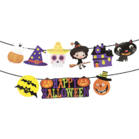 FAMILY HALLOWEEN FAMILY HALLOWEEN Halloween-i papír girland többféle motívummal, 3,5 méter (58169)