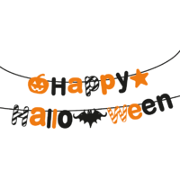FAMILY HALLOWEEN FAMILY HALLOWEEN Halloween-i papír girland "Happy Halloween" felirat, 3,5 méter (58170)