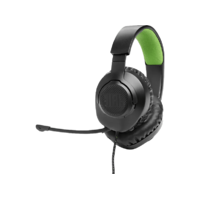 JBL JBL Quantum 100X gaming vezetékes fejhallgató mikrofonnal, 3,5mm jack, fekete-zöld (JBLQ100XBLKGRN)