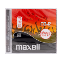 MAXELL MAXELL CD-R80 Music írható CD lemez, 1 db, 700MB, 10mm tok (624880)
