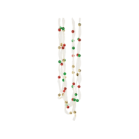 FAMILY CHRISTMAS FAMILY CHRISTMAS karácsonyi organza, girland, 2,7 m, 10 mm, többszínű (58615C)