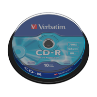 VERBATIM VERBATIM CD-R lemez 700 MB 52x, 10db hengeren, DataLife