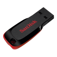SANDISK SANDISK Sandisk Cruzer Blade fekete/vörös 128Gb pendrive (124043) (SDCZ50-128G-B35)