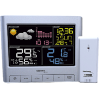 TECHNOLINE TECHNOLINE Digitális időjárás állomás, színes digitális kijelzővel, ezüst (WS 6449)