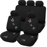 Autolife Üléshuzat, univerzális 9 részes fekete-pillangó mintás Autolife 01921