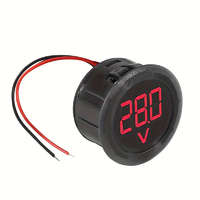 Autolife Digitális, beépíthető kerek feszültségmérő 4-100V Autolife 30082