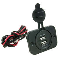 Bottari Beépíthető USB aljzat 12V/24V 2db USB port 2.1A 30211