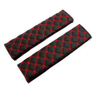 HD Biztonsági öv párna fekete-piros steppelt CD801R