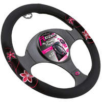 Bottari Kormányvédő 37-39cm fekete-pink virágmintás Oriental Flower 29201