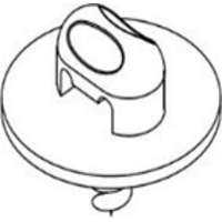 Rezaw Pettent rögzítő alátét kerek fekete Ovál