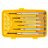 TOPEX TOPEX Műszerész, precíziós csavarhúzó készlet, CRV, lapos 1.4, 2, 2.4mm, kereszt PH00, PH0, PH2, 6db