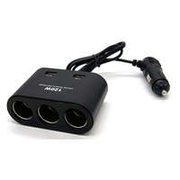 AUTOLIFE 13245 Szivargyújtó elosztó 3-as + 2 USB aljzat 12/24V - MAX 120W