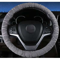 HD Szürke plüss kormányvédő 38 cm KV-HL2185G,