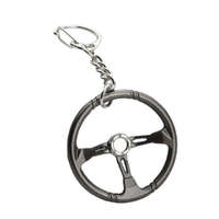 AUTOLIFE 80353 W16362-9 Sportkormány kulcstartó fémből - Grafit színben