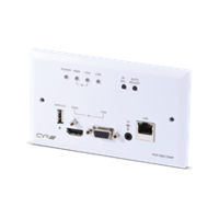 CYP EUROPE CYP PUV-1602TXWP 5-Play HDBaseT Transmitter VGA/HDMI Wallplate (inc. PoH & single LAN, up to 100m) Power from RX