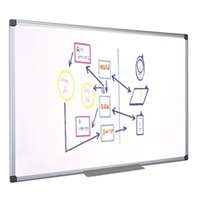 NINCS Fehértábla, mágneses, zománcozott, 120x180 cm, alumínium keret