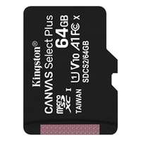 KINGSTON Canvas Select Plus MicroSDXC memóriakártya, 64GB, 100R A1 C10