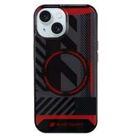 AUDI Audi AU-IMLMIP15-RSQ/D2-BK IML Sport MagSafe kompatibilis keménytok iPhone 15 - fekete