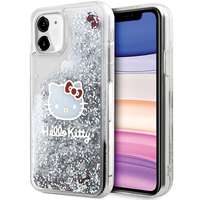 Hello Kitty Hello Kitty HKHCN61LIKHET iPhone 11 6.1" ezüst keménytok folyékony csillogó medál Kitty fej