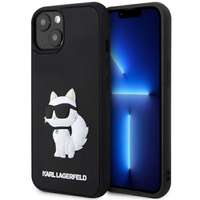 Karl Lagerfeld Karl Lagerfeld KLHCP14M3DRKHNK iPhone 14 Plus 6.7" fekete keménytok gumi Choupette 3D