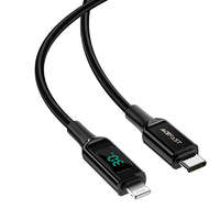 Acefast Kábel USB-C Lightning Acefast C6-01, 30W, MFi, 1.2m (fekete)