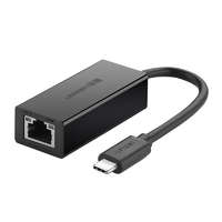 UGREEN Külső Gigabit RJ45 USB-C csatlakozó USB-C csatlakozóra UGREEN 30287, 10/100 Mbps (fekete)