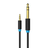 Vention 3,5 mm-es TRS male 6,35 mm-es audio kábel 0,5m Vention BABBD fekete
