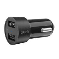 B-UDI LED-es autós töltő B-UDI, 2x USB, 3.4A (fekete)