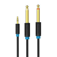 Vention Vention BACBD TRS 3,5 mm-es male 3,5 mm-es és 6,35 mm-es male audió kábel 0,5 m fekete színben