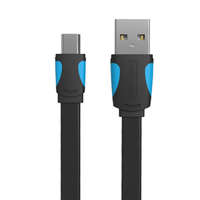 Vention Lapos USB 2.0 A és Mini 5-pin kábel Vention VAS-A14-B100 1m Fekete