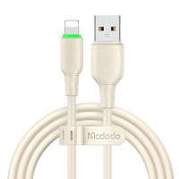 Mcdodo USB és Lightning kábel Mcdodo CA-4740 LED fény 1.2m (bézs)