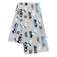 Kiárusítás - Flanel pelenka nyomtatott mintával New Baby szürke ready steady GO