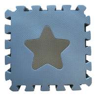  Puzzle habszivacs játszószőnyeg Geometriai formák, Blue 90x90 cm