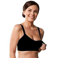 Carriwell Carriwell Varrásnélküli betétes szoptatós melltartó XL - fekete