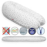 Scamp Scamp szoptatós párna vászon szürke-fehér kis felhős