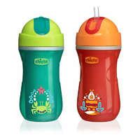 Chicco Sport Cup duplafalú kulacs, 1 db szívószálas neutral, 266 ml