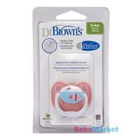 Dr. Browns Dr. Browns PreVent vákummentes fogszabályzós játszócumi 0-6h-pink halacska 1db