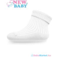 NEW BABY Baba zokni - New Baby csíkos fehér 62 (3-6 hó)
