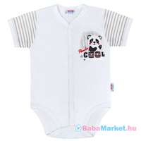 NEW BABY Baba teljes hosszában patentos rövid ujjú body New Baby Panda 56 (0-3 h)