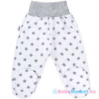 NEW BABY Baba lábfejes nadrág New Baby Classic II szürke csillagokkal