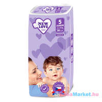 NEW LOVE Gyermek eldobható pelenka New Love Premium comfort 5 JUNIOR 11-25 kg 38 db