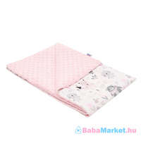 NEW BABY Babatakaró - Minky New Baby Maci rózsaszín 80x102 cm