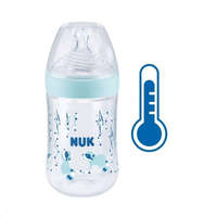 NUK Baba cumisüveg Nuk Nature Sense hőmérséklet jelzővel 260 ml kék